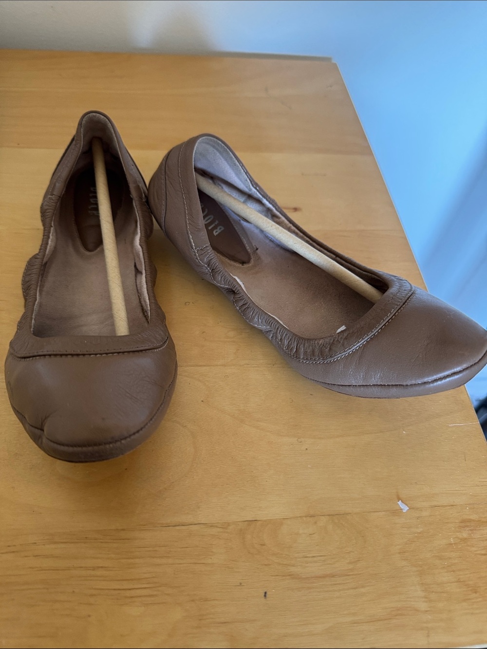 Bloch Brown Leather Foldable Ballet Flats